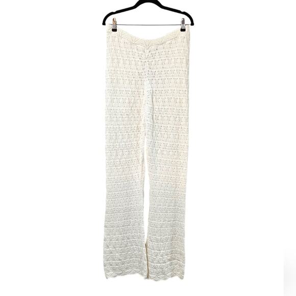 NWT WAYF BRB Pointelle Flare Leg Pants Size L - Picture 9 of 10